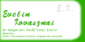 evelin kovasznai business card